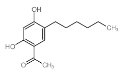 1-(5-hexyl-2,4-dihydroxy-phenyl)ethanone结构式