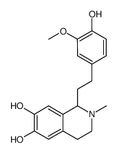 1-(4-hydroxy-3-methoxy-phenethyl)-2-methyl-1,2,3,4-tetrahydro-isoquinoline-6,7-diol Structure