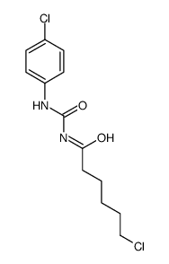 6-Chloro-N-[(4-chlorophenyl)carbamoyl]hexanamide Structure