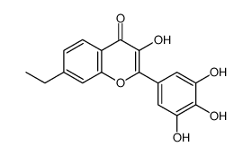 7-ethyl-3-hydroxy-2-(3,4,5-trihydroxyphenyl)chromen-4-one Structure