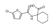 1-[(5-chlorothiophene-2-carbonyl)amino]cyclohexane-1-carboxylic acid结构式