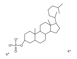 dipotassium,[(3R,5S,8R,9S,10S,13R,14S,17R)-10,13-dimethyl-17-[(2R)-6-methylheptan-2-yl]-2,3,4,5,6,7,8,9,11,12,14,15,16,17-tetradecahydro-1H-cyclopenta[a]phenanthren-3-yl] phosphate结构式