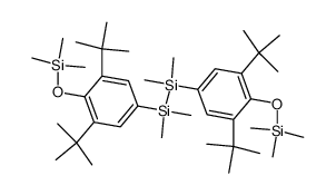 1,2-bis(3,5-di-tert-butyl-4-((trimethylsilyl)oxy)phenyl)-1,1,2,2-tetramethyldisilane Structure