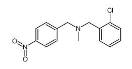 (2-chloro-benzyl)-methyl-(4-nitro-benzyl)-amine Structure