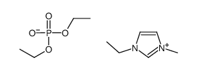 1-乙基-3-甲基咪唑二乙基磷酸盐结构式