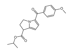 isopropyl 5-p-methoxybenzoyl-1,2-dihydro-3H-pyrrolo[1,2-a]pyrrole-1-carboxylate结构式