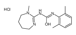 1-(2,6-dimethylphenyl)-3-(1-methyl-4,5,6,7-tetrahydro-1,3-diazepin-2-yl)urea,hydrochloride Structure