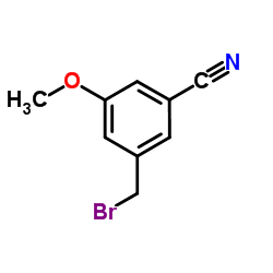 3-(Bromomethyl)-5-methoxybenzonitrile结构式