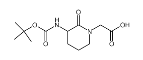 2-(2-tert-butoxicarbonylamine-δ-valerolactam-N-yl)acetic acid结构式