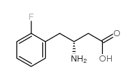 (R)-3-氨基-4-(2-氟苯基)丁酸结构式