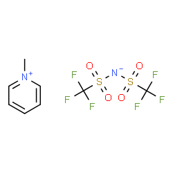 1-甲基吡啶鎓双(三氟甲磺酰基)亚胺结构式