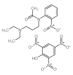 N-(3-diethylaminopropyl)-N-(2-nitrophenyl)acetamide; 2,4,6-trinitrophenol结构式