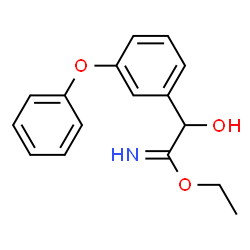 Benzeneethanimidic acid,-alpha--hydroxy-3-phenoxy-,ethyl ester (9CI) structure