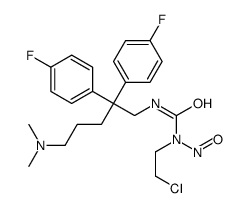 N-(2-Chloroethyl)-N'-[5-dimethylamino-2,2-bis(4-fluorophenyl)pentyl]-N-nitrosourea结构式