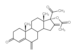 17alpha-acetoxy-6,16-di-methylene-pregn-4-en-3,20-dione结构式