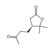 (+)-5,5-dimethyl-4-(3-oxobutyl)tetrahydrofuran-2-one结构式
