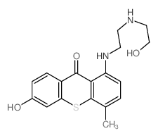 6-hydroxy-1-[2-(2-hydroxyethylamino)ethylamino]-4-methyl-thioxanthen-9-one Structure