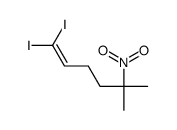 1,1-diiodo-5-methyl-5-nitrohex-1-ene Structure