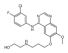 2-[3-[4-(3-chloro-4-fluoroanilino)-7-methoxyquinazolin-6-yl]oxypropylamino]ethanol Structure