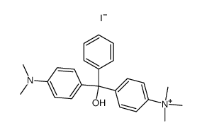 4-(dimethylamino)-4'-(trimethylammonium) trphenylmethynol iodide Structure