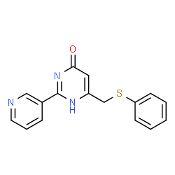 6-[(PHENYLSULFANYL)METHYL]-2-(3-PYRIDINYL)-4-PYRIMIDINOL Structure