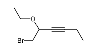 ethyl-(1-bromomethyl-pent-2-ynyl)-ether结构式