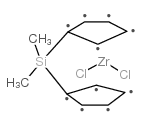 [二甲基双(环戊二烯基)甲硅烷基]二氯化锆结构式