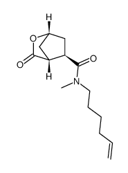 (1R,4R,5R)-N-(hex-5-en-1-yl)-N-methyl-3-oxo-2-oxabicyclo[2.2.1]heptane-5-carboxamide结构式