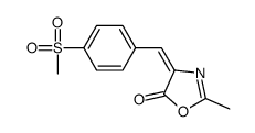 4-(4-甲烷磺酰基-亚苄基)-2-甲基-4H-噁唑-5-酮结构式