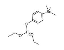 O,O-diethyl O-4-trimethylstannylphenyl phosphate结构式