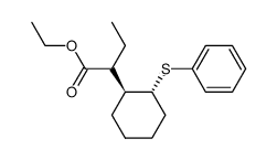 ethyl (R)-2-((1S,2R)-2-(phenylthio)cyclohexyl)butanoate结构式