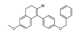2-Bromo-3,4-dihydro-6-methoxy-1-[4-(phenylmethoxy)phenyl]naphthalene结构式