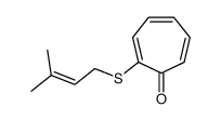 2-(3-methylbut-2-enylsulfanyl)cyclohepta-2,4,6-trien-1-one结构式