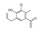 2-chloro-3-methyl-4-nitro-6-prop-2-enylphenol Structure