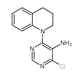 4-氯-6-(3,4-二氢-1(2H)-喹啉)-5-嘧啶胺结构式
