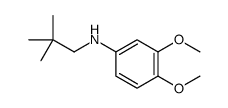 (2,2-二甲基丙基)-(3,4-二甲氧基苯基)-胺结构式