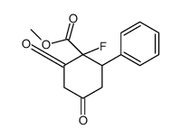 methyl 1-fluoro-2,4-dioxo-6-phenylcyclohexane-1-carboxylate结构式