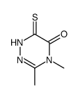 3,4-dimethyl-6-sulfanylidene-1H-1,2,4-triazin-5-one结构式