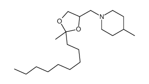 4-methyl-1-[(2-methyl-2-nonyl-1,3-dioxolan-4-yl)methyl]piperidine结构式