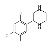 2-(2,4-二氯-5-氟苯基)哌嗪结构式