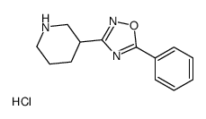 5-苯基-3-(哌啶-3-基)-1,2,4-噁二唑盐酸盐结构式