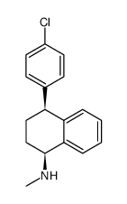 1-Naphthalenamine, 4-(4-chlorophenyl)-1,2,3,4-tetrahydro-N-methyl-, (1S,4S) Structure