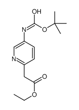 2-(5-(叔丁氧基羰基氨基)吡啶-2-基)乙酸乙酯结构式