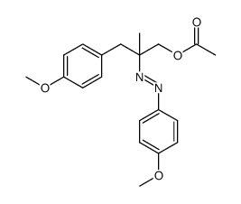 acetic acid 3-(4-methoxyphenyl)-2-(4-methoxyphenylazo)-2-methylpropyl ester结构式