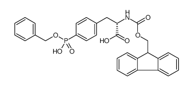 L-Phenylalanine, N-[(9H-fluoren-9-ylmethoxy)carbonyl]-4-[hydroxy(phenylmethoxy)phosphinyl] Structure