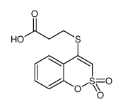 3-[(2,2-dioxo-1,2λ6-benzoxathiin-4-yl)sulfanyl]propanoic acid Structure
