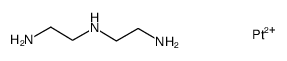 Pt(diethylenetriamine)(2+) Structure