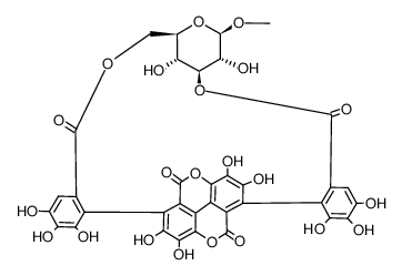 Methyl-3,6-gallagoyl-β-D-glucopyranosid Structure