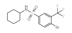 4-Bromo-N-cyclohexyl-3-(trifluoromethyl)benzenesulfonamide Structure