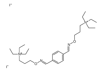 triethyl-[3-[(E)-[4-[(E)-3-(triethylazaniumyl)propoxyiminomethyl]phenyl]methylideneamino]oxypropyl]azanium,diiodide Structure